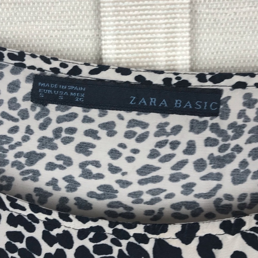 Zara Basic Lightweight Animal Print Top - image 2